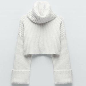 Zara ribbed knit cropped sweater